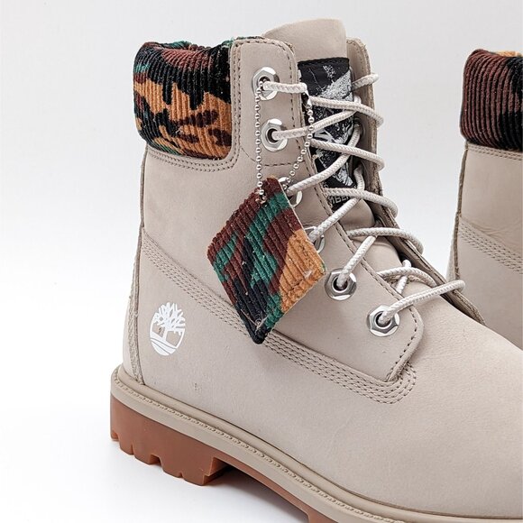 Timberland Women 6-inch Premium Boots Waterproof Light Taupe Nubuck size 7 - Picture 4 of 9